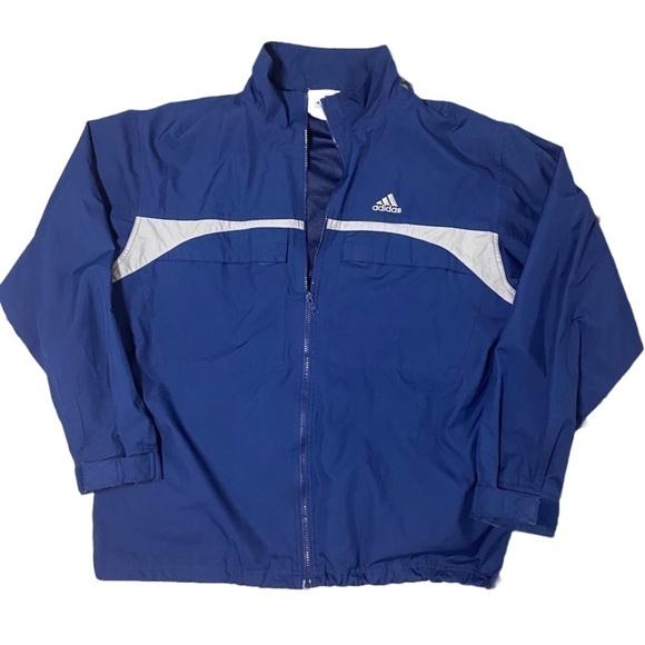 Men’s Adidas jacket L Navy Blue Full Zip - Picture 1 of 4